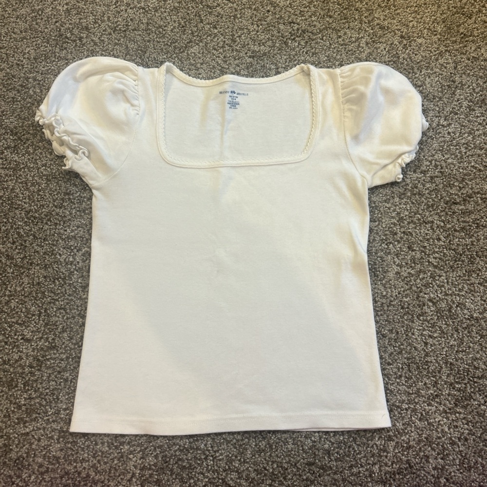Brandy Melville Cream Cotton Top